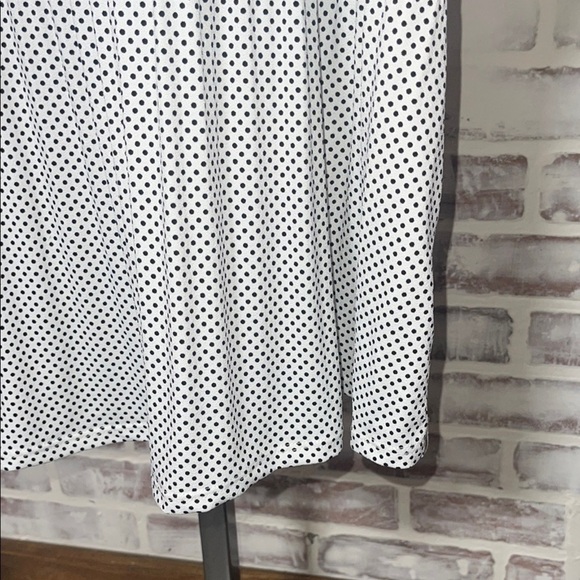 Adrianna Papell Monochrome Polka Dot Blouse - Picture 3 of 7